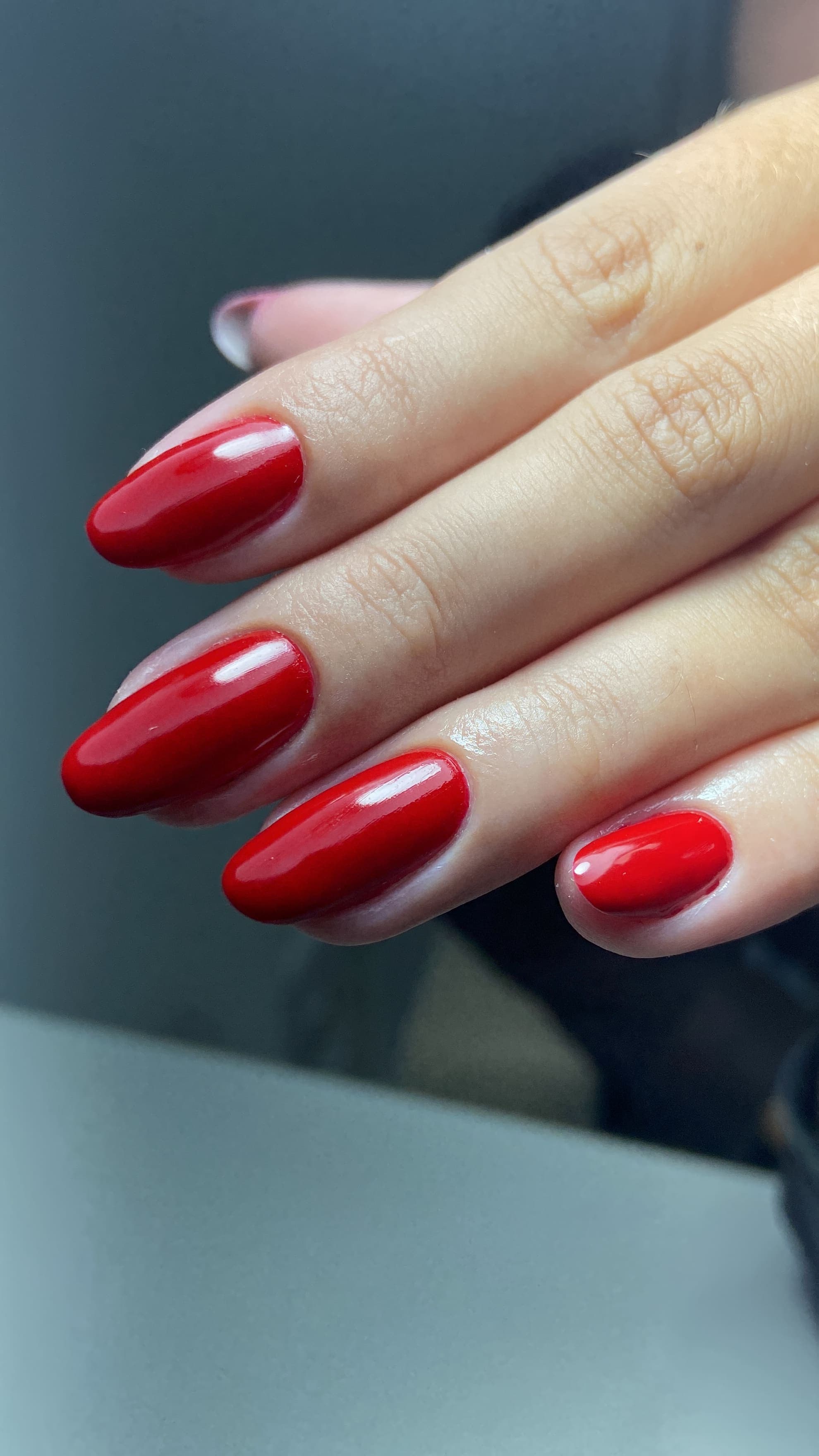 Banho de gel com acabamento espelhado